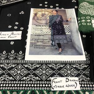 Vestido de césped paquistaní de diseñador indio, traje bordado, Kameez Salwar, estampado de seda, Dupatta sin costuras - Product Image 2