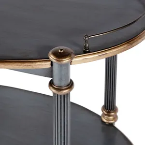 Carrito de Servicio Decorativo de Cerámica y Metal Hecho a Mano, Estilo Americano Moderno y Lujoso, Mueble Ecológico para Interiores del Hogar y Fiestas - Product Image 6