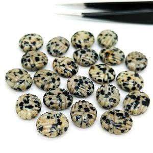 Cuentas de piedra natural talladas de escarabajo de jaspe dámtil, cuentas sueltas para sanación, meditación, colgantes y fabricación de joyas - Product Image 2