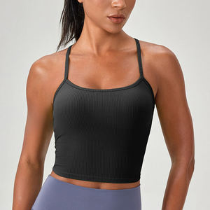 Débardeur de sport pour femme, coupe courte, personnalisable, pour la course, la gym, le fitness et le yoga, collection été - Product Image 4