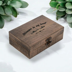 Caja de Madera Minimalista con Grabado Láser Personalizado, Caja de Madera Moderna con Grabado Láser, Caja para Joyas, Caja de Almacenamiento, Accesorio Decorativo al por Mayor - Product Image 1