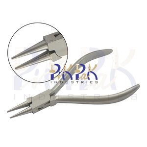Pince à bec de 130 mm en acier inoxydable, finition mate, à mâchoires lisses, pour la fabrication de bijoux, les loisirs créatifs, la coupe et le sertissage de circlips, personnalisable OEM - Product Image 1