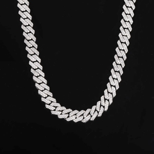 Cadenas y Collares de Moissanita VVS, Estilo Hip Hop, Plata de Ley 925, Chapado en Oro, Cadena Cubana para Hombre, Certificado IGI, Regalo - Product Image 3