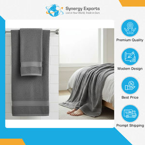 Serviette de bain en polycoton de qualité supérieure, très résistante, très vendue, avec finition lavée et finition velours, disponible à la vente à un prix excellent - Product Image 5