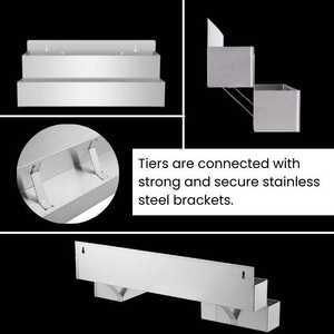Estante de Lujo para Licores y Botellas de Acero Inoxidable con Doble Riel Deslizante para Cocina, Bar, Restaurante - Ecológico y Reutilizable - Product Image 6