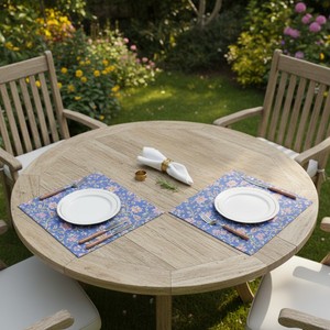 Decorative Floral Dining Placemats Reusable Fabric <b>Table</b> <b>Mats</b> for Hospitality and Everyday Home Dining - Product Image 2