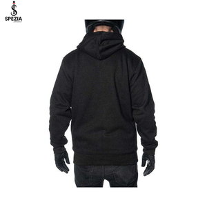 เสื้อฮู้ดซิปผู้ชายสีดำทรงสลิมฟิต แบรนด์ Spezia สีพื้น สไตล์สตรีทแวร์ - Product Image 5