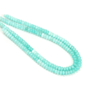 Cuentas de Amazonita en Forma de Rondelle: Cuentas de Piedra Preciosa Azul (7-8mm) - Product Image 3