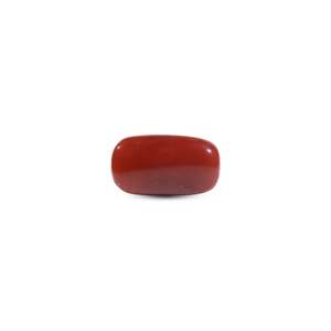 Natural Red Coral Oval Cabochon 10.9 Carat Loose Gemstone for Fine Jewelry - Product Image 2