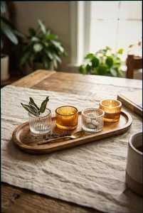 Meilleurs plateaux de service en bois de manguier, nouveau design, certifiés EPCH, artisanat indien de qualité, compatibles lave-vaisselle, pour restaurant et cuisine - Product Image 6