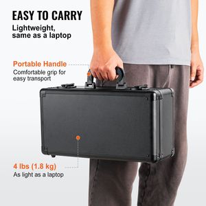 Scatola porta carte graduate a 4 scomparti con serratura a chiave, custodia per carte sportive con divisori in schiuma, 96 scomparti per carte graduate PSA, cestelli in metallo - Product Image 2