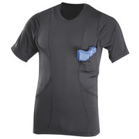 T-shirts tactiques pour hommes, coupe ajustée, pour le tir et le port dissimulé d'armes, avec poche holster discrète pour l'extérieur