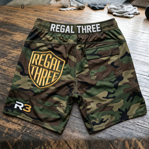 Pantalones Cortos de MMA Regal Three para Hombre, Sublimación Personalizada, Unisex, para Artes Marciales, Corte Regular, para Boxeo - Product Image 5