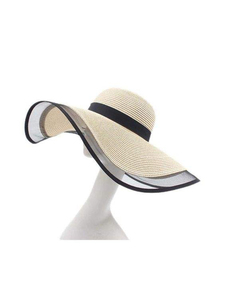 Hot Selling Wide Brim Paper Straw <b>Sombrero</b> Sun Hat Women Elegant Summer Lightweight Breathable Beach Travel Holiday Fashion - Product Image 3