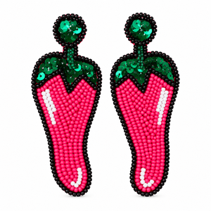 Pendientes de Búho Bordados a Mano con Cuentas Rojas, Negras y Blancas, Detalles de Cuentas Doradas, Pendientes Colgantes con Diseño de Animal Adorable - Product Image 3