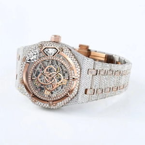 Reloj de Lujo para Hombre con Diamantes Moissanite, Completamente Adornado con Piedras VVS, Reloj de Pulsera - Product Image 3