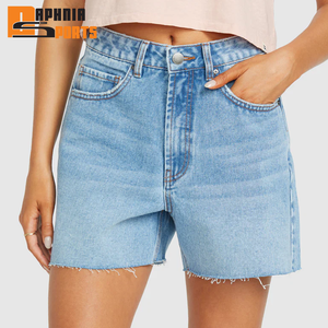 Casual Style Denim Jeans Ladies Shorts Plain Simple Breathable Material Denim Shorts Ripped Jeans Short Jeans Pants Women - Product Image 4