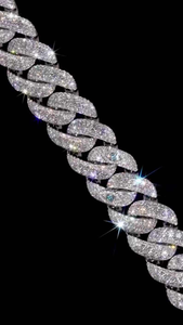 Lab Grown Diamond Cuban Link <b>Chain</b> Necklace White Gold Hip Hop Luxury <b>Iced</b> <b>Out</b> Statement Jewelry Gift For Men Women Unisex - Product Image 2