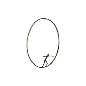 Escultura Circular de Metal, Figura Humana Soldada, Arte Decorativo de Pared para Diseño Interior Moderno del Hogar - Product Image 3