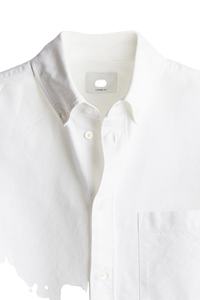 Alta calidad Loose Fit Transpirable Top Trending Enorme Ready Stock de 100% Oxford Cotton Men's Plain Half Sleeve Collar Shirts - Product Image 2