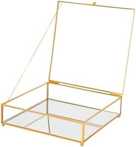 Glass Jewellery Box With Metal Frame For Jewelry Organizers And Decorative Use - Product Image 4