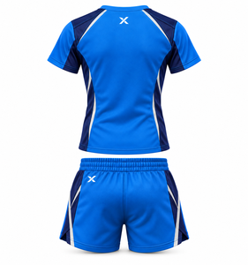 Vêtements de gymnastique pour jeunes et enfants |   Bleu marine à blocs de couleurs - Six couleurs |   Vêtements de sport en Spandex/Polyester |   Séchage rapide anti-odeur | - Product Image 2