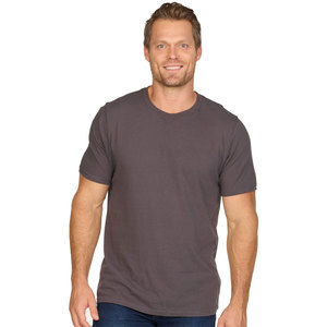 Camisetas de Manga Corta Azul Oscuro, Camiseta Lisa con Cuello Redondo, Gris Carbón, Corte Regular, Camiseta Esencial con Cuello Redondo - Product Image 1