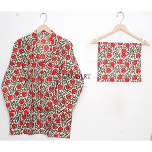 Conjunto de Pijama de Algodón para Mujer, Ropa de Dormir Suave, Transpirable y de Secado Rápido con Estampado Floral para el Hogar y el Sueño - Product Image 2