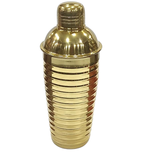 Coctelera de Martini de Metal con Diseño Acanalado y Baño de Oro de Lujo, 24 oz, Herramientas de Bar, Mezclador de Bebidas Premium para Accesorios de Bar de Hotel - Product Image 1