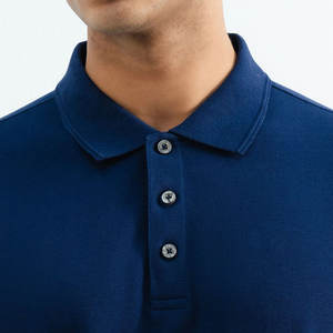 Camisa Azul Marino Personalizada para Hombre |   Camiseta Clásica de Manga Corta con Estampado de Poliéster |   Ropa de Punto Premium para Negocios, Casual, Tallas Grandes, Compresible - Product Image 5