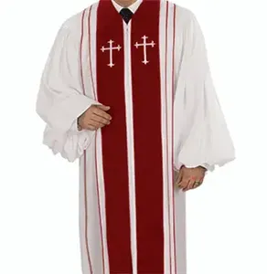 Túnicas de Iglesia de Diseño Moderno Hechas a Medida de Alta Calidad, Túnicas de Coro Transpirables de Primera Calidad con Logotipo Personalizado, Unisex para Adultos - Product Image 2