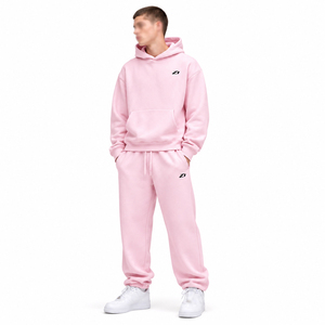 Survêtement Homme Haute Qualité Couleur Unie avec Sweat à Capuche et Pantalon Droit, Impression Graphique Personnalisée, Fabricant Grossiste - Product Image 1