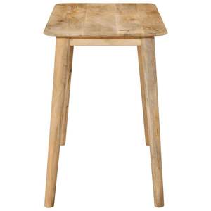 Table à manger en bois de manguier massif avec finition blanchie à 5% - Collection bois naturel - Product Image 3