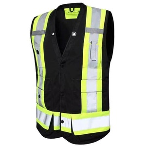 Chalecos de seguridad reflectantes de alta visibilidad con bolsillos personalizados y cremallera frontal, ropa de alta visibilidad, chaleco de seguridad reflectante - Product Image 4