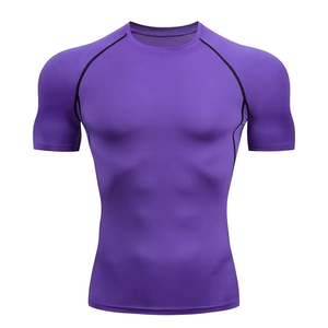 <b>Men</b>’s <b>Compression</b> <b>Shirt</b> Short Sleeve Athletic Workout <b>Shirt</b> <b>for</b> Gym Fitness Training Running Sports Performance and Muscle - Product Image 5