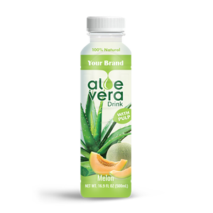 Vietnam 500ml PET Wide <b>Bottle</b> OEM ODM Private Label Melon Flavored Aloe Vera Beverage Fruit & Vegetable Juice - Product Image 2