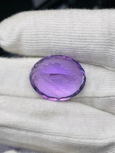 Ametista natural de corte ovalado, 31.46 quilates, piedra preciosa de gran tamaño, calidad AAA, con brillo, buen color, corte y pulido perfectos a precio económico. - Product Image 5