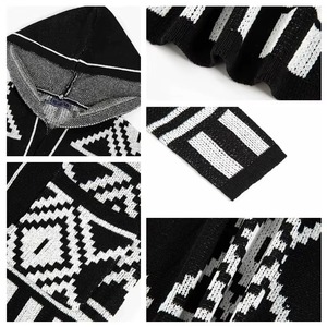 Suéter Cárdigan con Capucha para Hombre, Otoño Invierno, con Estampado de Personajes, Tejido Transpirable de Poliéster/Algodón - Product Image 4