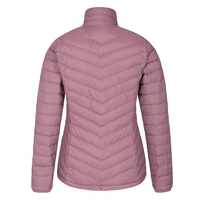 Nouvelle conception, veste matelassée épaisse de couleur rose unie pour femmes, tissu en polyester respirant, rembourrage en coton, veste d'hiver rembourrée