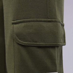 Pantalon de survêtement vert olive pour homme, taille élastique avec cordon de serrage, décontracté, plusieurs poches, tricoté mi-lourd, idéal pour l'automne - Product Image 6