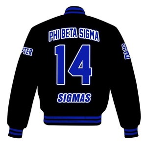 Veste Phi Beta Sigma, veste de fraternité, veste varsity pour homme, veste varsity à boutons pression, veste varsity en polaire, style preppy - Product Image 3