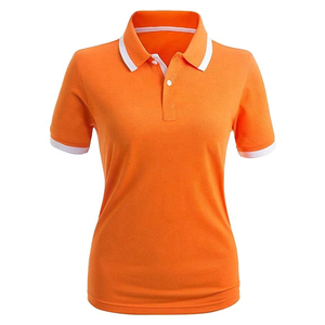 Polo pour femme personnalisé OEM, manches courtes, couleur unie, respirant, coupe ajustée, tissu piqué, décontracté, pour le printemps et l'été - Product Image 1