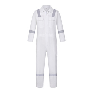 Combinaison de travail unisexe bleu foncé avec bordure orange, bretelles réglables, plusieurs poches, usage industriel, polyester, certifiée CE, personnalisable - Product Image 5