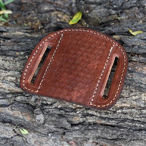 Funda de Cuchillo de Cuero Hecha a Mano, de Acero al Carbono, Impermeable, Duradera, para Llevar en el Cinturón Horizontalmente, para Bushcraft, EDC, Aire Libre, Personalizable - Product Image 5