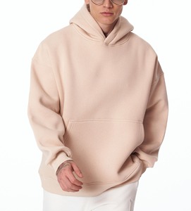 เสื้อฮู้ดดี้สีเบจทรงปกติสำหรับทุกเพศ ยี่ห้อ Handschuhe รุ่นยอดนิยม ผลิตจากผ้าโพลีเอสเตอร์/คอตตอนฟลีซ เป็นมิตรต่อสิ่งแวดล้อม สไตล์สตรีทแวร์ในเมือง คุณภาพพรีเมียม - Product Image 1