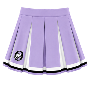 Jupe plissée de cheerleading pour femmes, lavande, blanche et noire, taille haute, pour performance sportive, danse et uniforme de cheerleading - Product Image 1