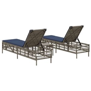 Tumbona de Ratán Sintético Gris para Patio, Producto Estándar de Acero con Recubrimiento en Polvo - Product Image 6