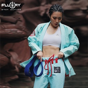 Traje de BJJ de tela de algodón premium con tejido perlado, logotipo personalizado, transpirable, ligero, duradero, uniforme de entrenamiento para hombres y mujeres. - Product Image 5