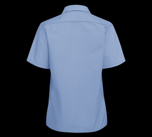 เสื้อทำงานแขนสั้นสีฟ้าอ่อนสำหรับผู้หญิง ยี่ห้อ Drain Sports ผ้าฝ้าย ระบายอากาศ แห้งเร็ว ได้รับการรับรองมาตรฐาน Oeko-Tex และ CE เหมาะสำหรับเป็นเสื้อทีม - Product Image 3