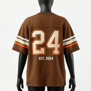 Maillot de football personnalisé pour femmes, 180 GSM, micro-mesh respirant en polyester, marron, orange, blanc, panneaux contrastés, maillot de football pour femmes - Product Image 5